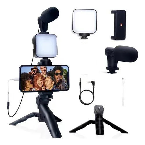 Vlogging kit for mobile phone tripod 36 led