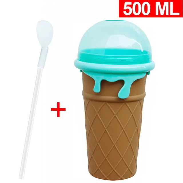 500ml Slushy Ice Maker Cup Silicone Squeeze ice Cup To Make Slushy Smoothies - Elvallo