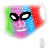 LED Face Mask for Skin Rejuvenation - Red, Blue, Green & Purple 98 Light Beads Therapy