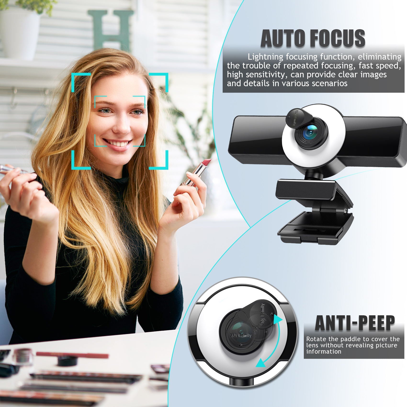 4k beauty autofocus 1080p computer camera high