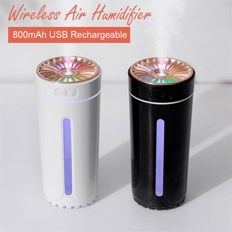 Wireless Air Humidifier Colorful Lights Mute Ultrasonic USB