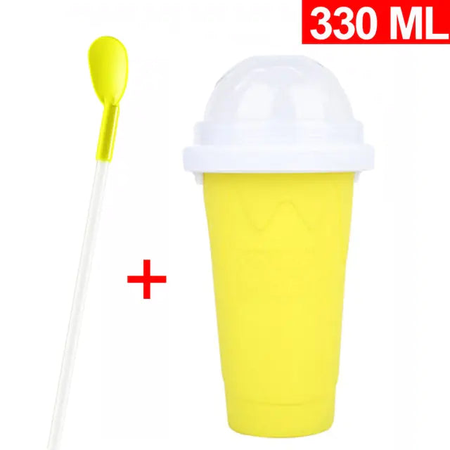 500ml Slushy Ice Maker Cup Silicone Squeeze ice Cup To Make Slushy Smoothies - Elvallo