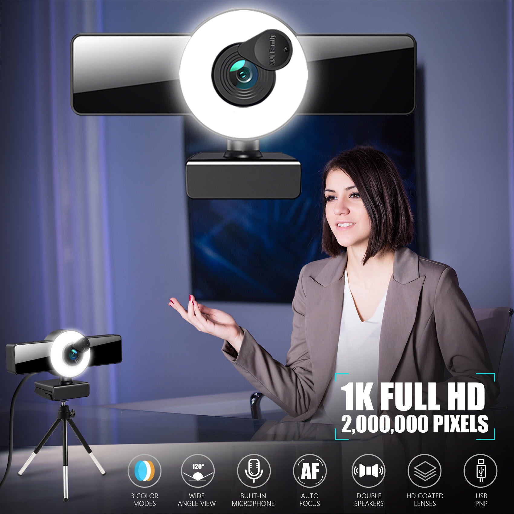 4k beauty autofocus 1080p computer camera high