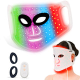 LED Face Mask for Skin Rejuvenation - Red, Blue, Green & Purple 98 Light Beads Therapy