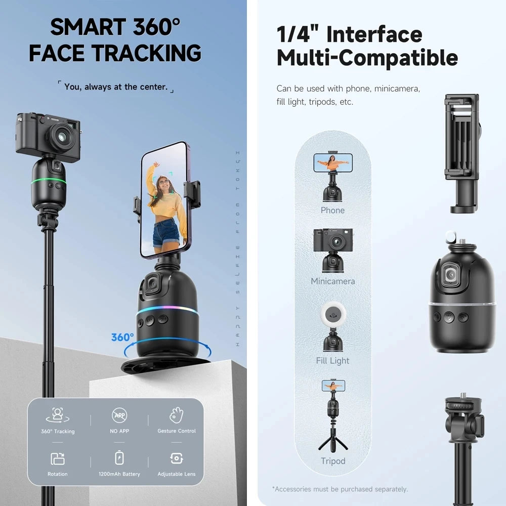 P03 AI Smart Gimbal 360° Auto Face Tracking Gimbal