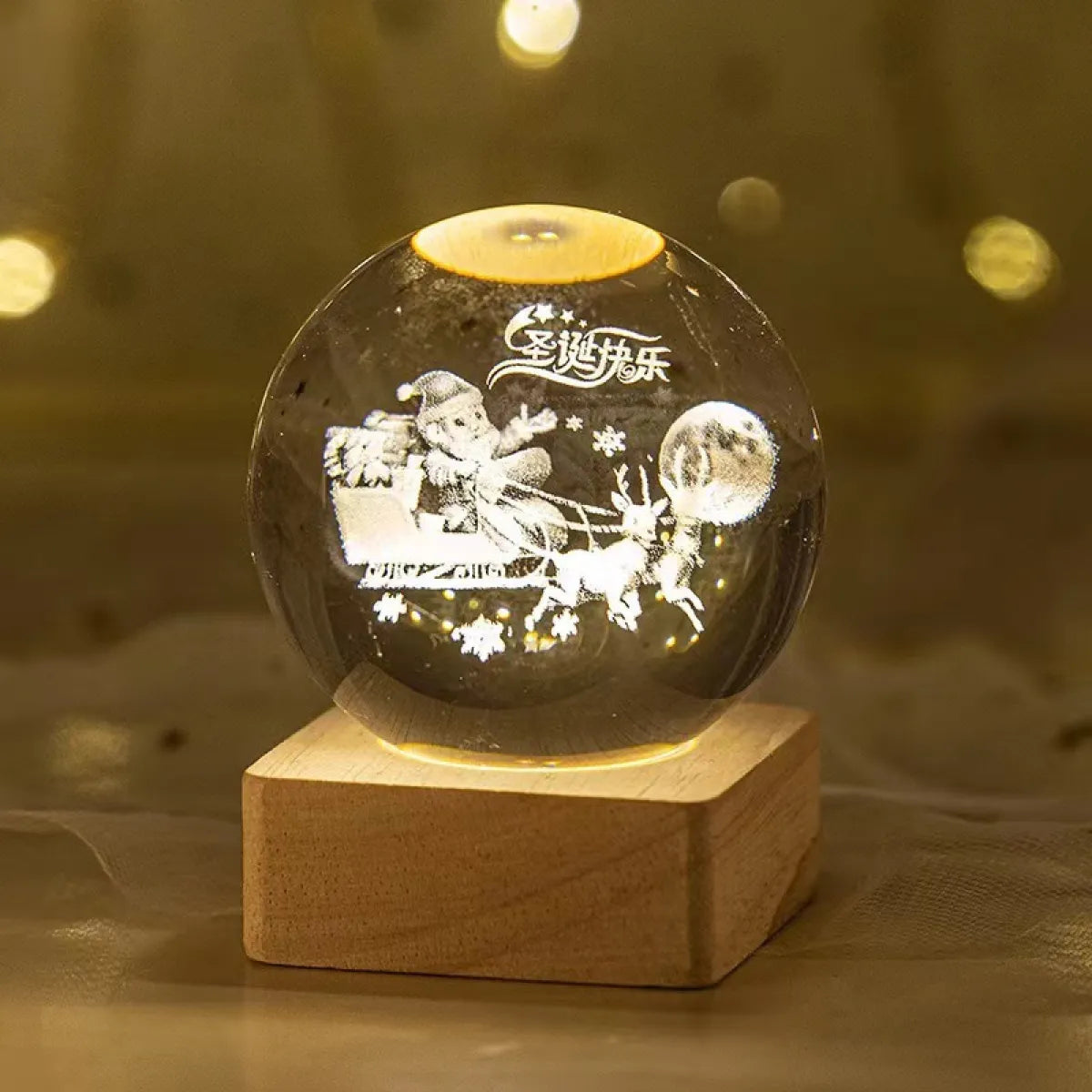 Crystal Ball Night Lamp Projection Elvallo