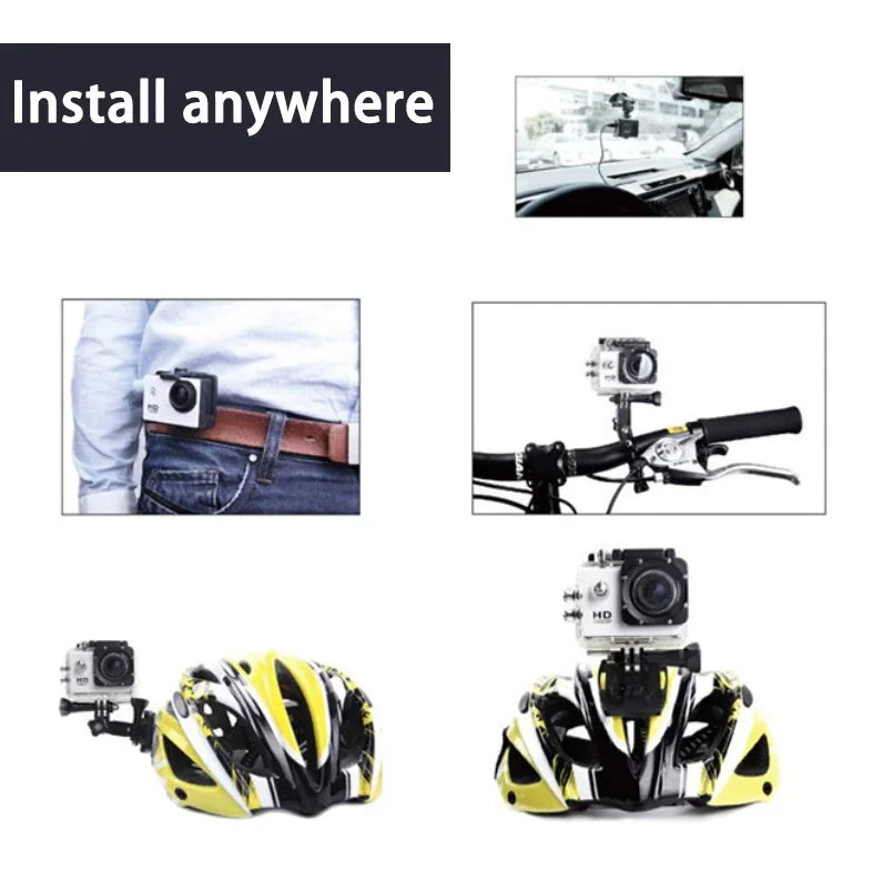 4K Action Sport Waterproof Camera 20 MP Recorder HD 1080P Camcorder Video 170° Elvallo