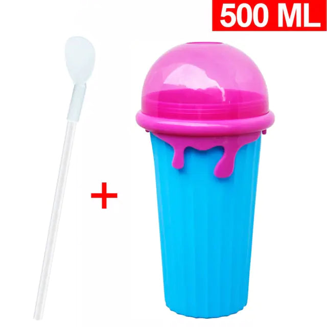 500ml Slushy Ice Maker Cup Silicone Squeeze ice Cup To Make Slushy Smoothies - Elvallo