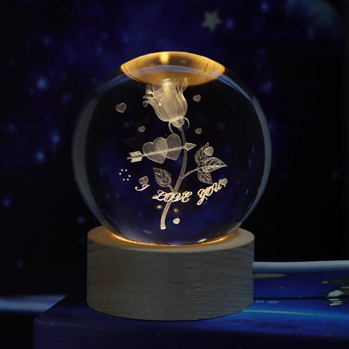 Crystal Ball Night Lamp Projection Elvallo