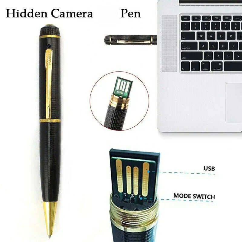 1080P HD Pocket Pen Camera Hidden Cam Mini Body Video Recorder DVR Security USB Elvallo