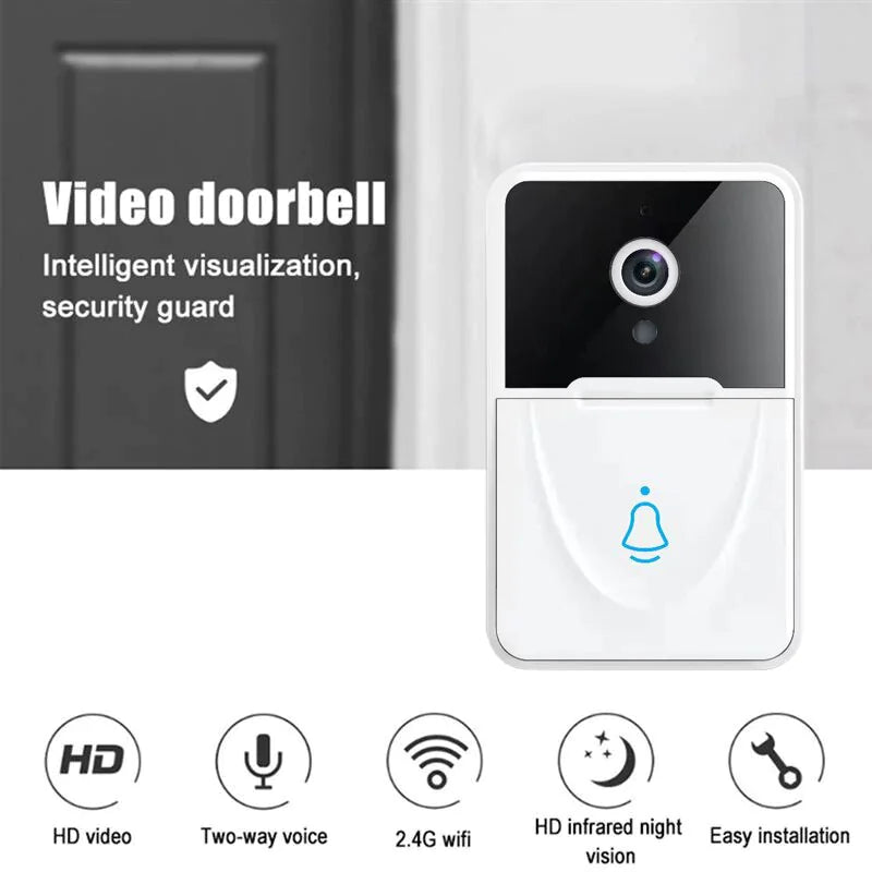 Wireless Security WiFi Smart Doorbell Intercom Video Camera Bell Chime Door Ring Elvallo