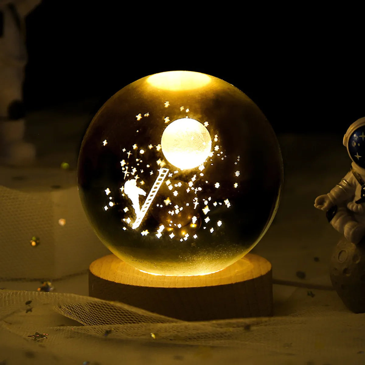 Crystal Ball Night Lamp Projection Elvallo