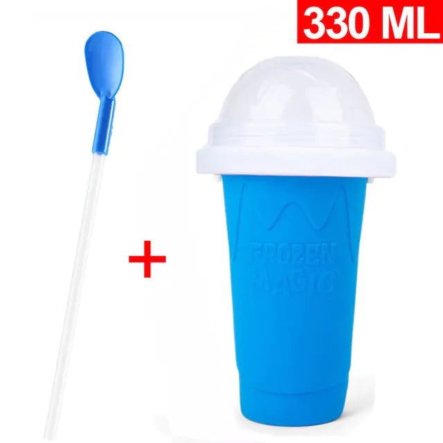 500ml Slushy Ice Maker Cup Silicone Squeeze ice Cup To Make Slushy Smoothies - Elvallo