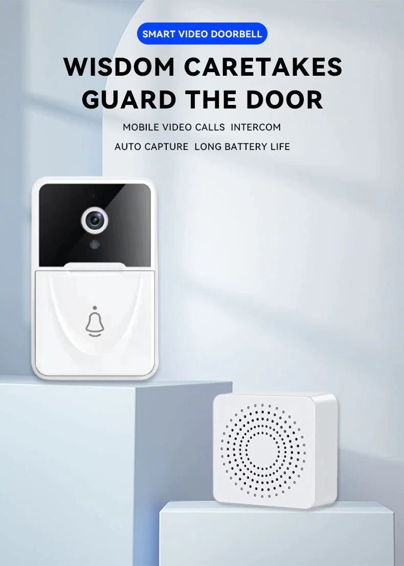 Wireless Security WiFi Smart Doorbell Intercom Video Camera Bell Chime Door Ring Elvallo