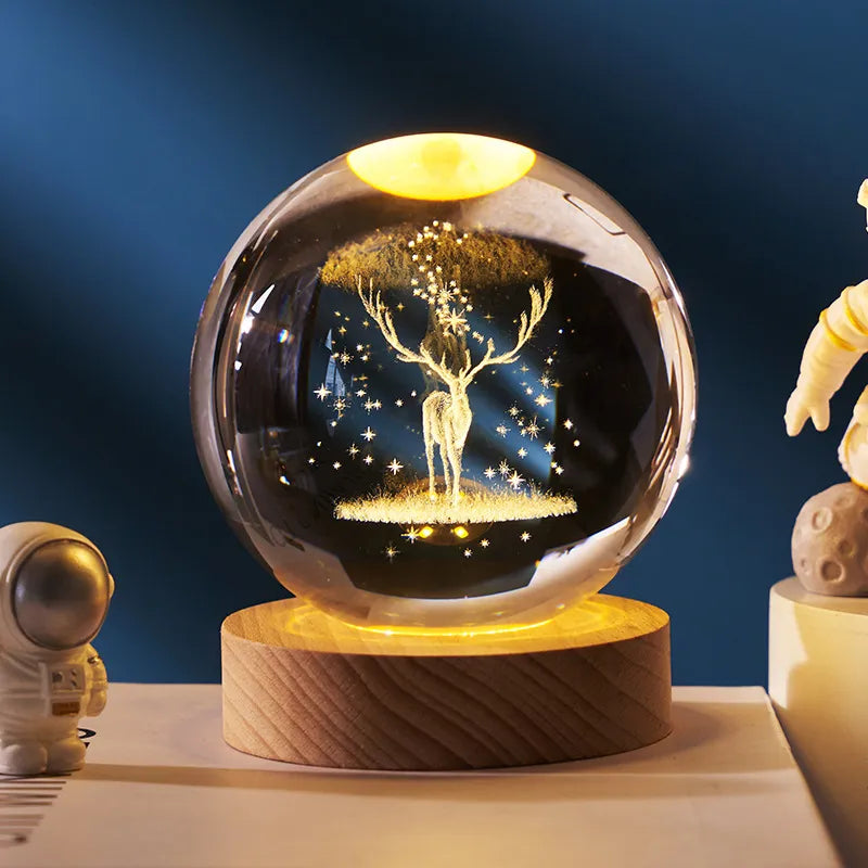 Crystal Ball Night Lamp Projection Elvallo