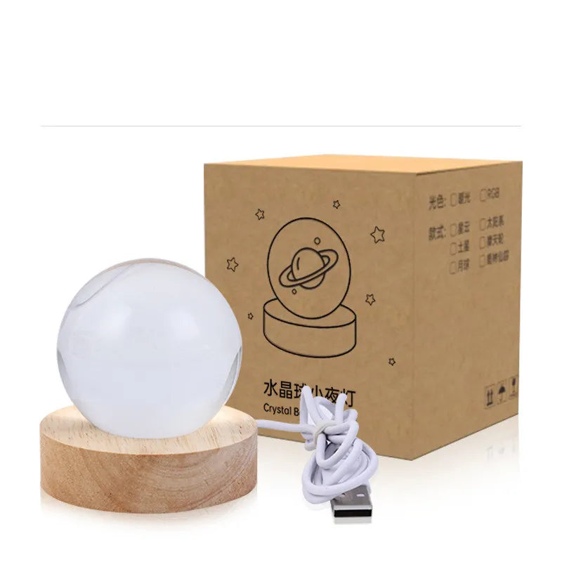 Crystal Ball Night Lamp Projection Elvallo